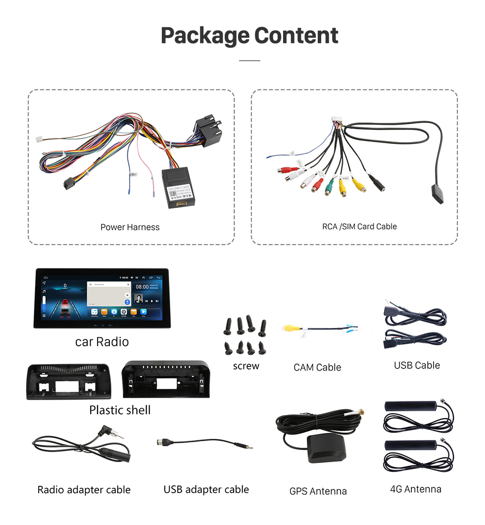 Seicane Android 10,0 Carplay 12,3 pulgadas 1920*720 pantalla de ajuste completo para BJ40 EU5 D50 2018 2019 2020 2021 2022 Radio de navegación GPS con bluetooth