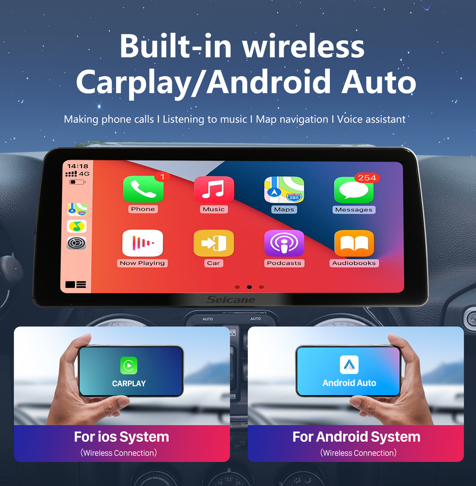 Seicane Android 12.0 Carplay 12,3-дюймовый полноразмерный экран для 2014, 2015, 2016, 2017, 2018, 2019 Mazda3 Axela, GPS-навигация, радио с Bluetooth