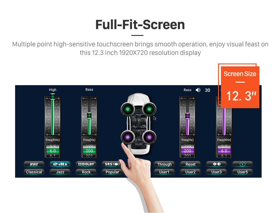 Seicane Android 12.0 Carplay 12,3-дюймовый полноразмерный экран для HYUNDAI SantaFe 2019 2020 года GPS-навигатор с Bluetooth
