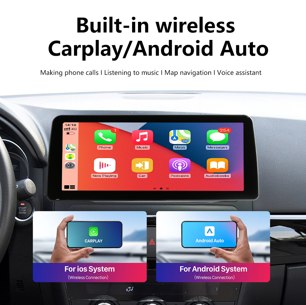 Seicane Android 12.0 Carplay 12,3 pouces Écran complet pour 2019 2020 HYUNDAI SantaFe Radio de navigation GPS avec Bluetooth