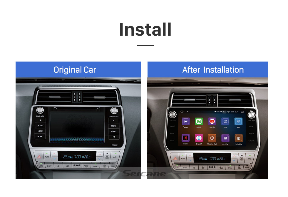 Seicane Android 12.0 pour 2004-2008 Volkswagen Touran Auto A/C Radio 10,1 pouces Système de navigation GPS avec Bluetooth HD Écran tactile Prise en charge de Carplay DSP
