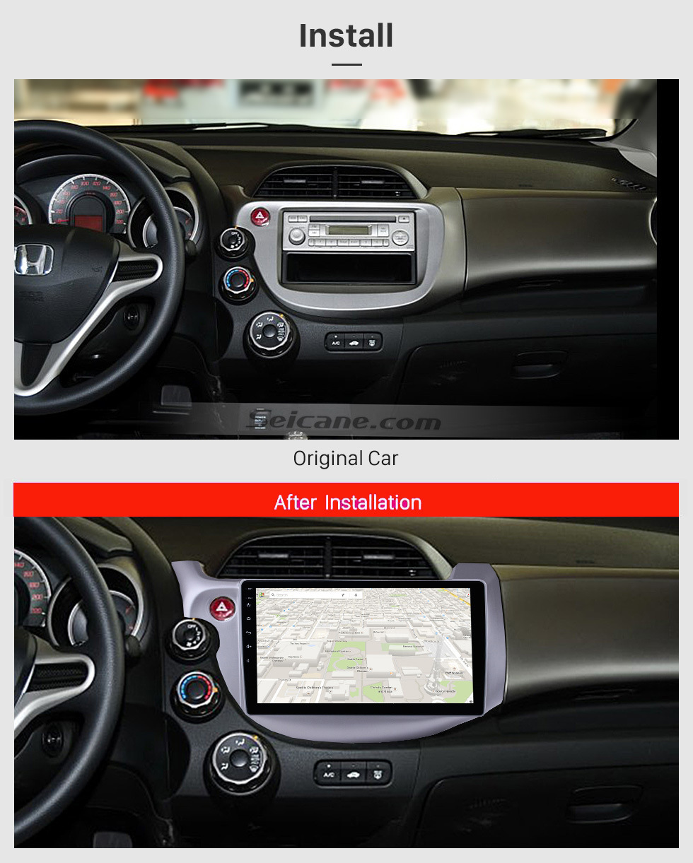 Seicane 2007 2008 2009-2013 Honda Fit Left hand driver 10.1 inch Android 8.1 HD 1024*600 Touchscreen GPS Navigation system with Bluetooth WIFI Mirror link Steering Wheel Control Seicane 2007 2008 2009-2013 Honda Fit Left hand driver 10.1 inch Android 8.1 HD 1024*600 Touchscreen GPS Navigation system with Bluetooth WIFI Mirror link Steering Wheel Control
