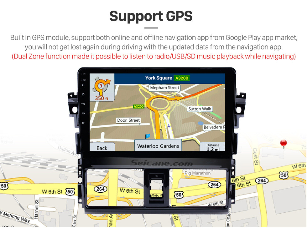 Seicane 2013 2014 2015 2016 Toyota Vios 10.1 inch HD 1024*600 Touchscreen Android 8.1 Radio GPS Navigation system with Bluetooth WIFI 1080P Video DVR Mirror Link Seicane 2013 2014 2015 2016 Toyota Vios 10.1 inch HD 1024*600 Touchscreen Android 8.1 Radio GPS Navigation system with Bluetooth WIFI 1080P Video DVR Mirror Link