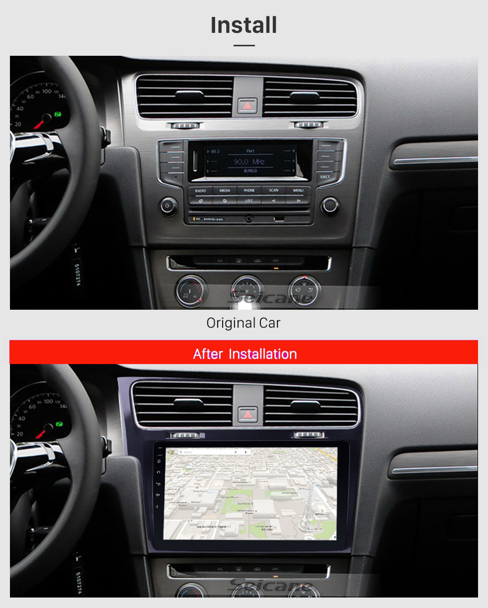 Seicane 10.1 inch 1024*600 HD Touch Screen Android 8.1 Radio for 2013 2014 2015 VW Volkswagen Golf 7 GPS Navigation system with 3G WIFI Bluetooth Music USB Mirror Link RearView Camera 1080P Video OBD2 Seicane 10.1 inch 1024*600 HD Touch Screen Android 8.1 Radio for 2013 2014 2015 VW Volkswagen Golf 7 GPS Navigation system with 3G WIFI Bluetooth Music USB Mirror Link RearView Camera 1080P Video OBD2