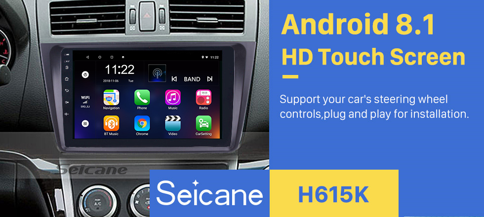 Seicane En la radio de la raya 9 pulgadas HD 1024 * 600 de la pantalla táctil del Android 8.1 para 2008 2009 2010 2011-2015 Mazda 6 Rui ala del sistema de navegación GPS de la ayuda del volante Control DVR OBDII 3G WiFi cámara de reserva DAB + Seicane En la radio de la raya 9 pulgadas HD 1024 * 600 de la pantalla táctil del Android 8.1 para 2008 2009 2010 2011-2015 Mazda 6 Rui ala del sistema de navegación GPS de la ayuda del volante Control DVR OBDII 3G WiFi cámara de reserva DAB +