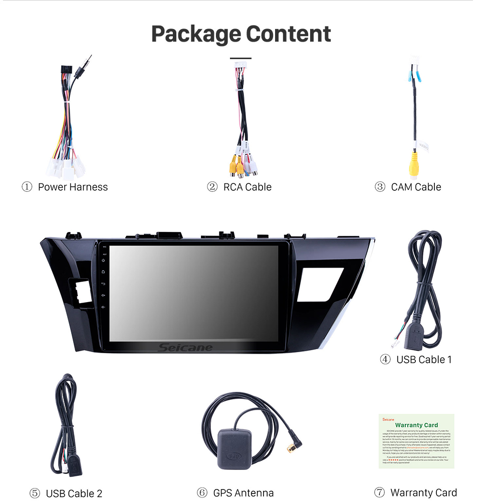 Seicane For Toyota Corolla LHD 2014 Radio Android 8.1 HD Touchscreen 10.1 inch GPS Navigation System with WIFI Bluetooth support Carplay DVR Seicane For Toyota Corolla LHD 2014 Radio Android 8.1 HD Touchscreen 10.1 inch GPS Navigation System with WIFI Bluetooth support Carplay DVR