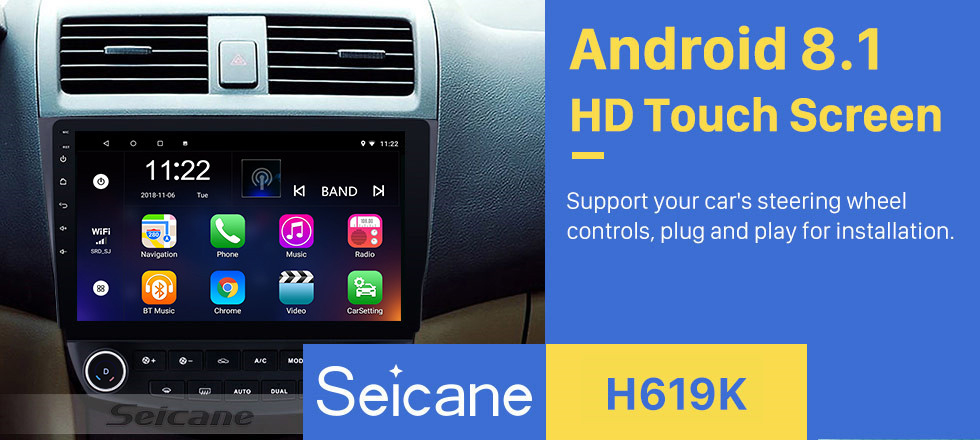 Seicane 10.1 inch Android 8.1 GPS Navigation System Bluetooth For 2003 2004 2005 2006 2007 Honda Accord 7 Support Radio DVD Player Remote Control Touch Screen TV tuner Seicane 10.1 inch Android 8.1 GPS Navigation System Bluetooth For 2003 2004 2005 2006 2007 Honda Accord 7 Support Radio DVD Player Remote Control Touch Screen TV tuner