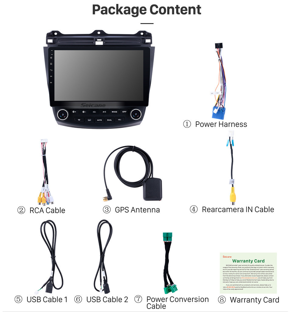 Seicane 10.1 inch Android 8.1 GPS Navigation System Bluetooth For 2003 2004 2005 2006 2007 Honda Accord 7 Support Radio DVD Player Remote Control Touch Screen TV tuner Seicane 10.1 inch Android 8.1 GPS Navigation System Bluetooth For 2003 2004 2005 2006 2007 Honda Accord 7 Support Radio DVD Player Remote Control Touch Screen TV tuner