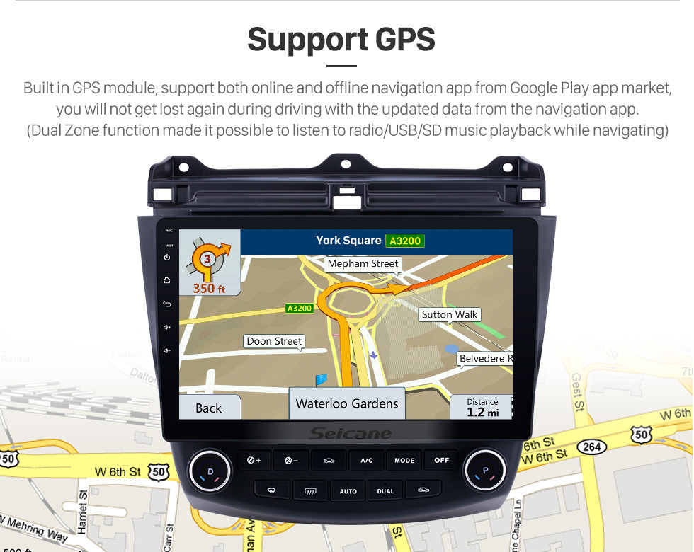Seicane 10.1 inch Android 8.1 GPS Navigation System Bluetooth For 2003 2004 2005 2006 2007 Honda Accord 7 Support Radio DVD Player Remote Control Touch Screen TV tuner Seicane 10.1 inch Android 8.1 GPS Navigation System Bluetooth For 2003 2004 2005 2006 2007 Honda Accord 7 Support Radio DVD Player Remote Control Touch Screen TV tuner