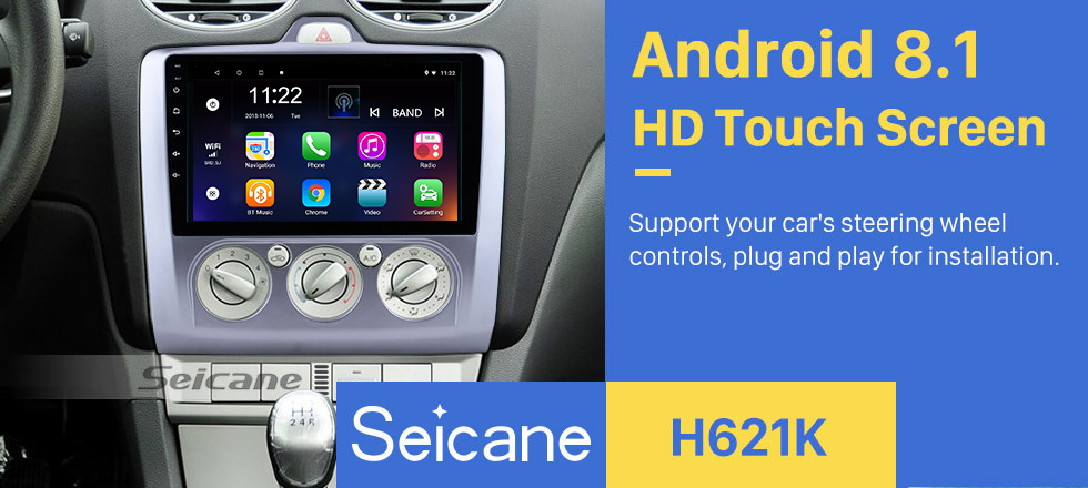 Seicane 2004-2011 Ford Focus 2 Auto 10.1 pouces HD écran tactile Android 8.1 Radio Navigation GPS 3G WIFI USB OBD2 Miroir Lien Bluetooth musique Contrôle Volant Caméra de recul Seicane 2004-2011 Ford Focus 2 Auto 10.1 pouces HD écran tactile Android 8.1 Radio Navigation GPS 3G WIFI USB OBD2 Miroir Lien Bluetooth musique Contrôle Volant Caméra de recul