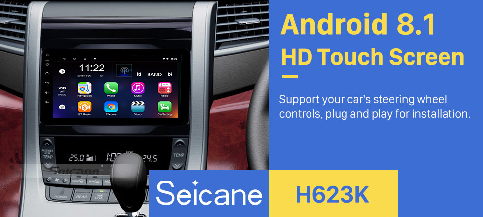 Seicane 8 Inch 2009-2014 Toyota ALPHARD Android 8.1 Radio GPS Navigation system with 3G WiFi Capacitive Touch Screen TPMS DVR OBD II Rear camera AUX Steering Wheel Control USB Bluetooth HD 1080P Video Seicane 8 Inch 2009-2014 Toyota ALPHARD Android 8.1 Radio GPS Navigation system with 3G WiFi Capacitive Touch Screen TPMS DVR OBD II Rear camera AUX Steering Wheel Control USB Bluetooth HD 1080P Video
