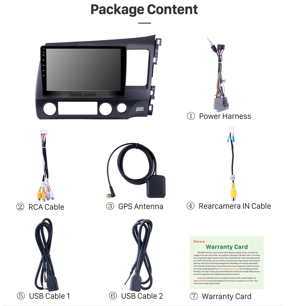 Seicane 10.1 Zoll Android 8.1 2006-2011 HONDA CIVIC Recht fahren HD Touchscreen Radio GPS Navigationssystem WIFI USB Bluetooth Musik 1080P OBDII DVR Spiegel Verknüpfung Seicane 10.1 Zoll Android 8.1 2006-2011 HONDA CIVIC Recht fahren HD Touchscreen Radio GPS Navigationssystem WIFI USB Bluetooth Musik 1080P OBDII DVR Spiegel Verknüpfung