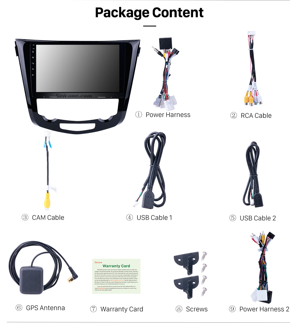 Seicane 10,1 Zoll Android 8.1 2014 Nissan QashQai X-Trail Radio Bluetooth Aftermarket OEM GPS-System 3G WiFi TV-Spiegel-Link Seicane 10,1 Zoll Android 8.1 2014 Nissan QashQai X-Trail Radio Bluetooth Aftermarket OEM GPS-System 3G WiFi TV-Spiegel-Link