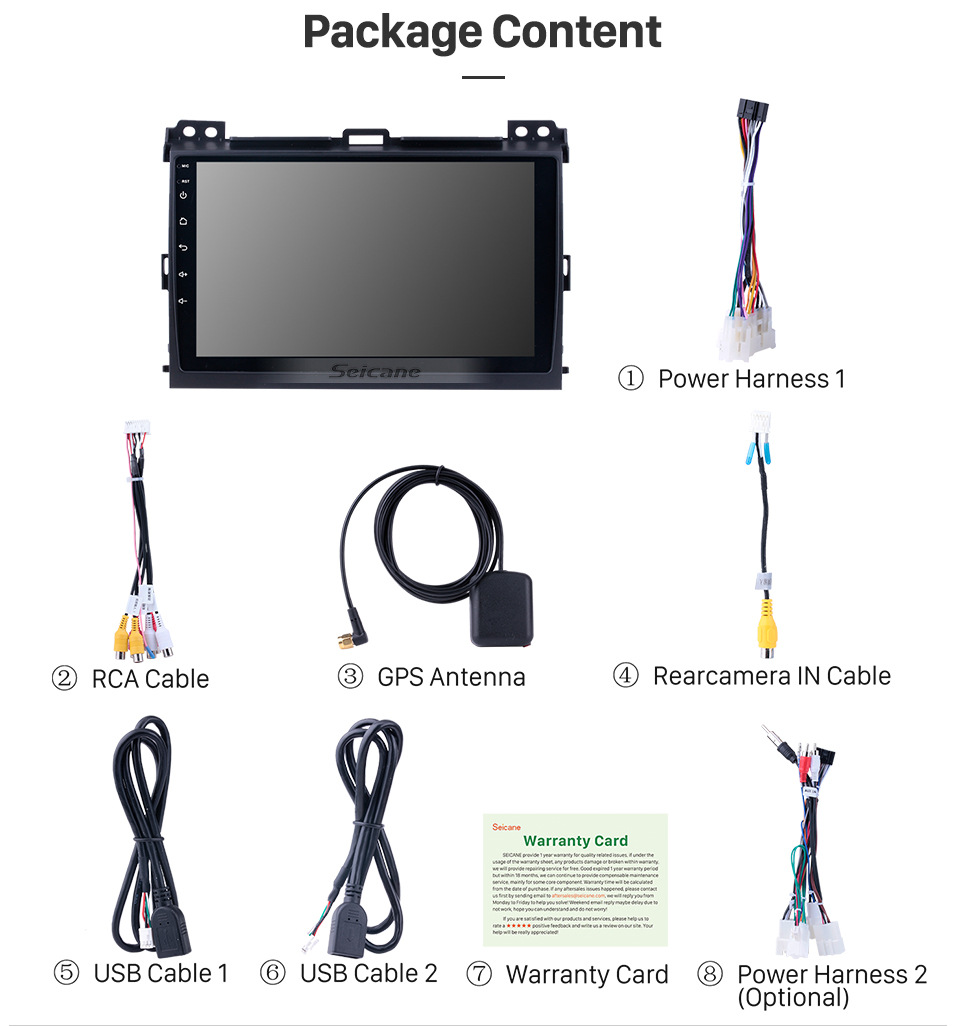 Seicane Android 8.1 2004 2005 2006 2007 2008 2009 Toyota Prado Радио GPS-навигационная система с блютуз HD Сенсорный экран WIFI 1080P DVR Зеркальная ссылка Камера заднего вида Seicane Android 8.1 2004 2005 2006 2007 2008 2009 Toyota Prado Радио GPS-навигационная система с блютуз HD Сенсорный экран WIFI 1080P DVR Зеркальная ссылка Камера заднего вида