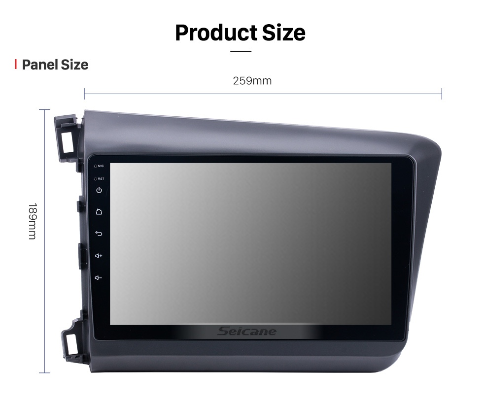 Seicane 10,1 polegadas Android 8.1 Rádio GPS Car Audio System para 2012 Honda Civic LHD com Bluetooth Música 3G WiFi LinkMirror OBD2 HD 1024 * 600 Multi-touch Tela Capacitiva Seicane 10,1 polegadas Android 8.1 Rádio GPS Car Audio System para 2012 Honda Civic LHD com Bluetooth Música 3G WiFi LinkMirror OBD2 HD 1024 * 600 Multi-touch Tela Capacitiva