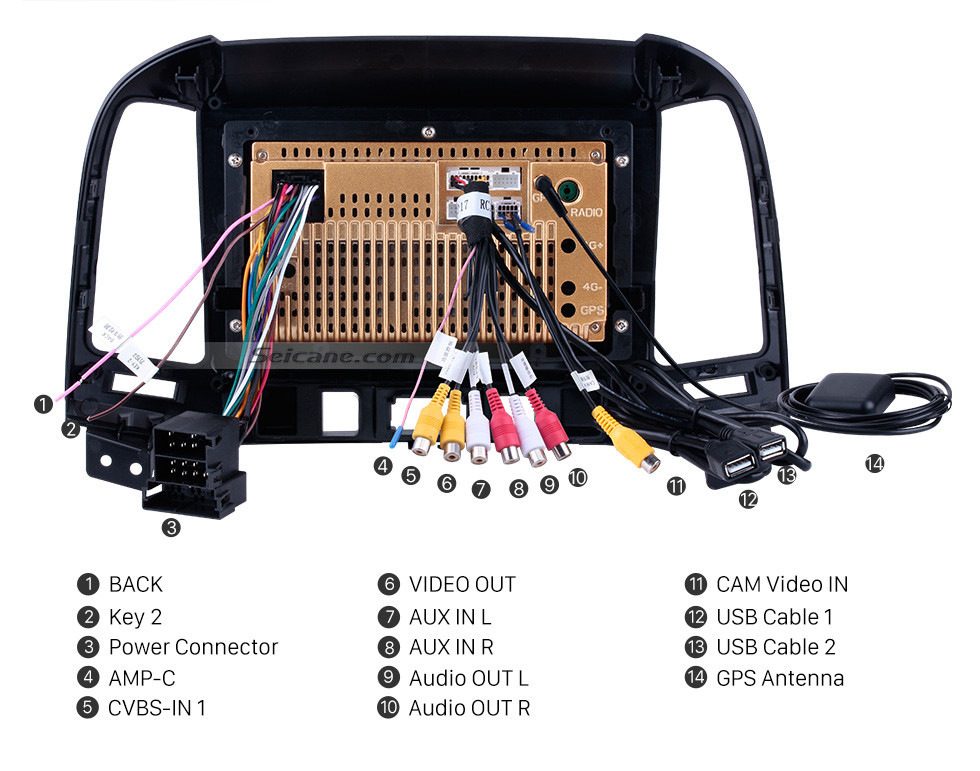 Seicane OEM 2005-2012 HYUNDAI SANTA FE Mise à niveau radio avec Android 8.1 Bluetooth Navigation GPS Système audio de voiture Écran tactile WiFi 3G Lien en miroir OBD2 Caméra de recul DVR AUX Seicane OEM 2005-2012 HYUNDAI SANTA FE Mise à niveau radio avec Android 8.1 Bluetooth Navigation GPS Système audio de voiture Écran tactile WiFi 3G Lien en miroir OBD2 Caméra de recul DVR AUX