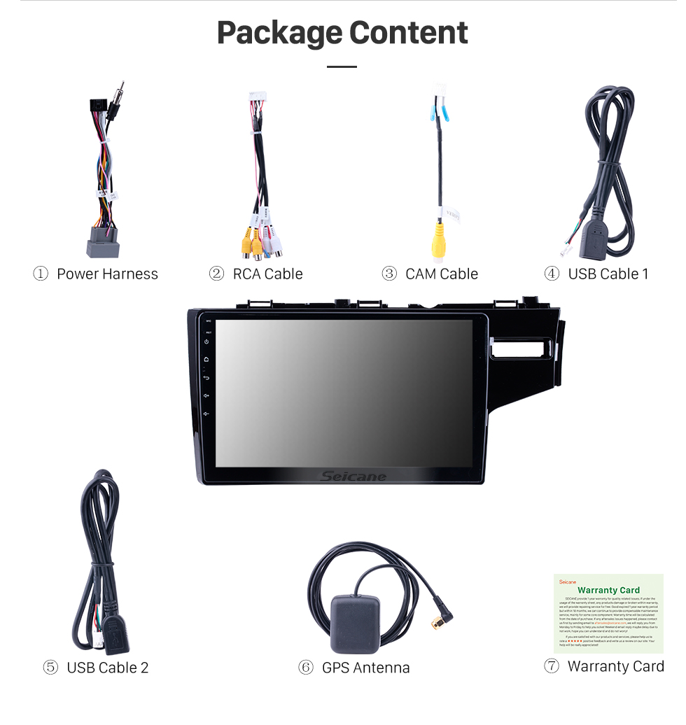 Seicane 10,1 Zoll Android 8.1 1024 * 600 2014 2015 HONDA JAZZ / FIT (RHD) Radio Bluetooth Touchscreen GPS-Navigationssystem Auto Stereo Spiegel-Verbindung Lenkradsteuerung 1080P DAB + Seicane 10,1 Zoll Android 8.1 1024 * 600 2014 2015 HONDA JAZZ / FIT (RHD) Radio Bluetooth Touchscreen GPS-Navigationssystem Auto Stereo Spiegel-Verbindung Lenkradsteuerung 1080P DAB +