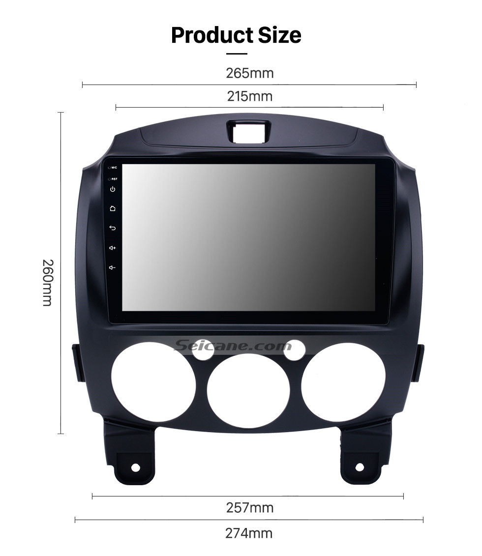 Seicane Reproductor de radio de la navegación del GPS del androide 8.1 de la pulgada 8 para 2007-2014 MAZDA 2 / Jinxiang / DE / tercera generación con Bluetooth USB WIFI OBD2 DVR acoplamiento del espejo 1080P Seicane Reproductor de radio de la navegación del GPS del androide 8.1 de la pulgada 8 para 2007-2014 MAZDA 2 / Jinxiang / DE / tercera generación con Bluetooth USB WIFI OBD2 DVR acoplamiento del espejo 1080P