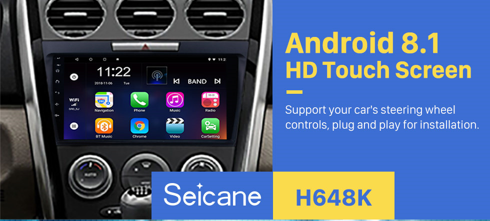 Seicane 9 pulgadas Android 8.1 2 Din Radio 2007-2014 MAZDA CX-7 Navegación GPS Reproductor de Bluetooth con USB SD 1080P Sistema de audio y video Aux Seicane 9 pulgadas Android 8.1 2 Din Radio 2007-2014 MAZDA CX-7 Navegación GPS Reproductor de Bluetooth con USB SD 1080P Sistema de audio y video Aux