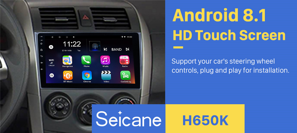 Seicane 9 inch 2006-2012 Toyota Corolla Pure Android 8.1 GPS Multimedia Navigation System with 3G WiFi Radio Tuner Bluetooth Music Mirror Link OBD2 Backup Camera HD 1080P Video Seicane 9 inch 2006-2012 Toyota Corolla Pure Android 8.1 GPS Multimedia Navigation System with 3G WiFi Radio Tuner Bluetooth Music Mirror Link OBD2 Backup Camera HD 1080P Video