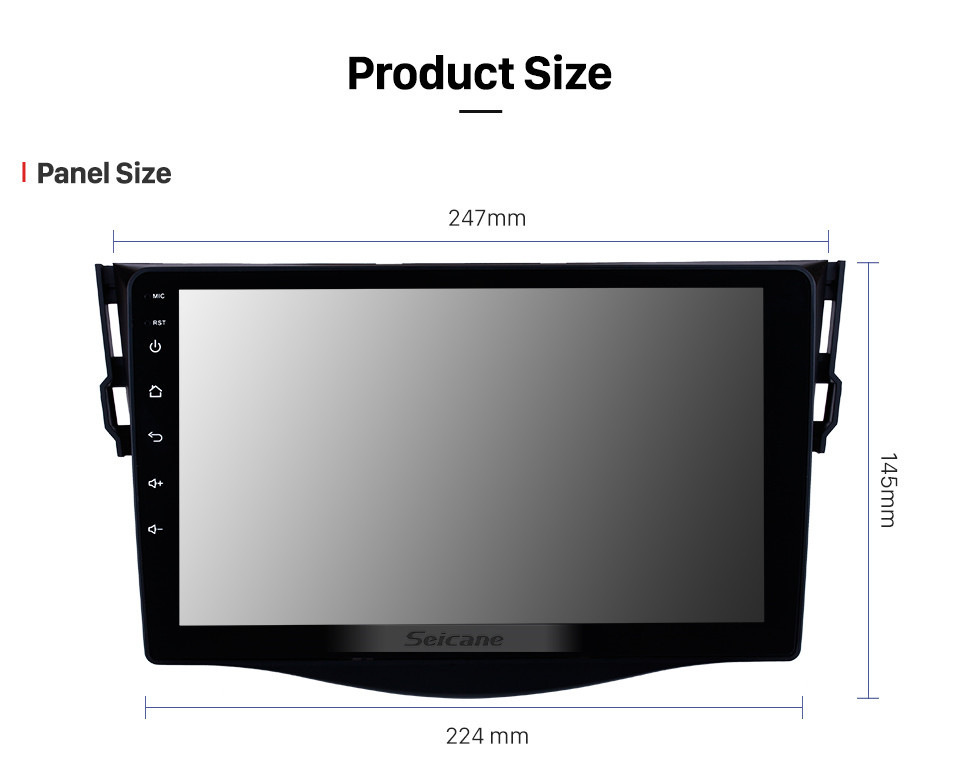 Seicane 2007-2013 Toyota RAV4 Android 8.1 Radio 9 inch HD Touchscreen GPS Navigation Steering Wheel control WIFI USB Bluetooth support DVR Backup Camera TV Video Seicane 2007-2013 Toyota RAV4 Android 8.1 Radio 9 inch HD Touchscreen GPS Navigation Steering Wheel control WIFI USB Bluetooth support DVR Backup Camera TV Video