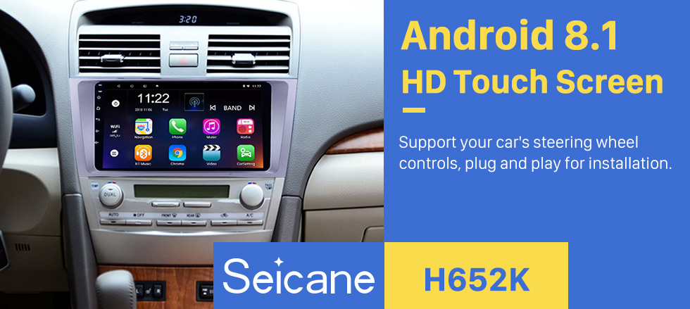 Seicane 9 inch 1024*600 touchscreen 2007 2008 2009 2010 2011 TOYOTA CAMRY Radio Replacement with Android 8.1 Aftermarket GPS Car Stereo with Bluetooth Music WiFi 3G Mirror Link OBD2 DVR HD 1080P Video USB SD Seicane 9 inch 1024*600 touchscreen 2007 2008 2009 2010 2011 TOYOTA CAMRY Radio Replacement with Android 8.1 Aftermarket GPS Car Stereo with Bluetooth Music WiFi 3G Mirror Link OBD2 DVR HD 1080P Video USB SD