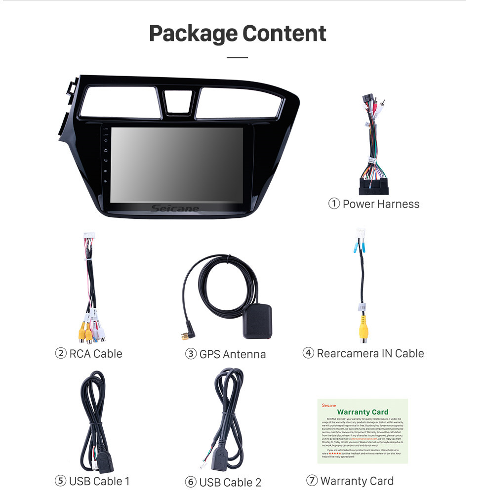 Seicane 9 inch HD Touch Screen Android 8.1 Radio GPS Navigation for 2014 2015 HYUNDAI I20 LHD with Bluetooth USB Music WIFI Mirror Link DVR OBD2 Seicane 9 inch HD Touch Screen Android 8.1 Radio GPS Navigation for 2014 2015 HYUNDAI I20 LHD with Bluetooth USB Music WIFI Mirror Link DVR OBD2