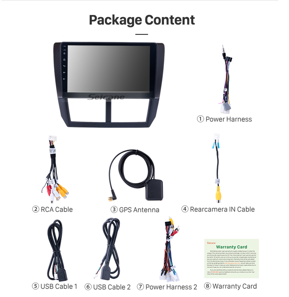 Seicane 9 pulgadas Android 8.1 2008 2009 2010 2011 2012 Subaru Forester HD Pantalla táctil Unidad principal GPS Radio Sistema de navegación GPS Bluetooth Teléfono WIFI Soporte Control del volante Cámara de respaldo Seicane 9 pulgadas Android 8.1 2008 2009 2010 2011 2012 Subaru Forester HD Pantalla táctil Unidad principal GPS Radio Sistema de navegación GPS Bluetooth Teléfono WIFI Soporte Control del volante Cámara de respaldo