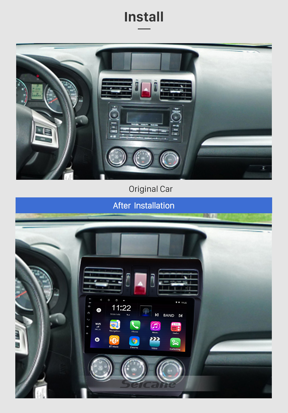 Seicane 9 pulgadas 1024 * 600 Pantalla táctil 2014 2015 2016 Subaru Forester Android 8.1 Radio Sistema de navegación GPS Bluetooth Cámara de visión trasera 3G WIFI Enlace de espejo Control del volante Seicane 9 pulgadas 1024 * 600 Pantalla táctil 2014 2015 2016 Subaru Forester Android 8.1 Radio Sistema de navegación GPS Bluetooth Cámara de visión trasera 3G WIFI Enlace de espejo Control del volante