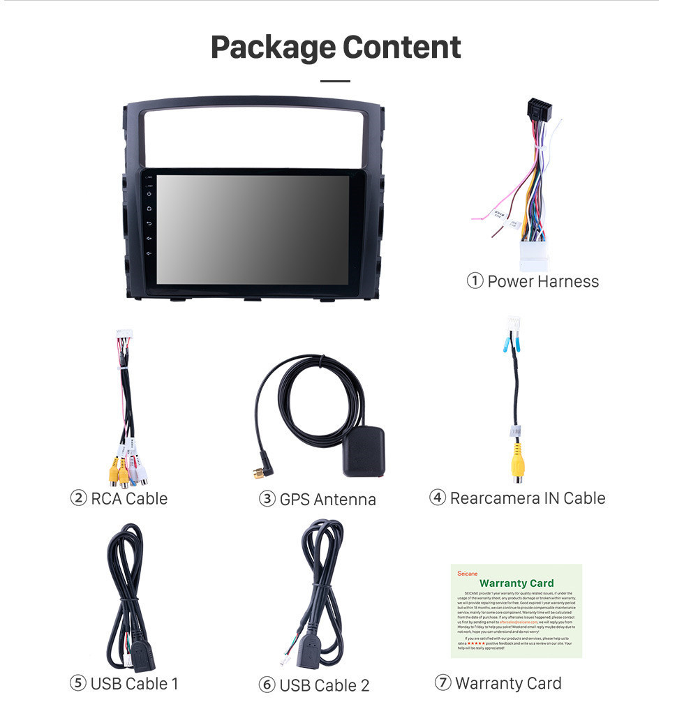 Seicane 9 polegadas HD 1024 * 600 Touch Screen 2006 2007 2008-2013 Mitsubishi PAJERO V97 / V93 Android 8.1 Rádio GPS Navegação Estéreo de carro com música Bluetooth MP3 USB 1080P Vídeo WIFI Ligação de espelho Seicane 9 polegadas HD 1024 * 600 Touch Screen 2006 2007 2008-2013 Mitsubishi PAJERO V97 / V93 Android 8.1 Rádio GPS Navegação Estéreo de carro com música Bluetooth MP3 USB 1080P Vídeo WIFI Ligação de espelho