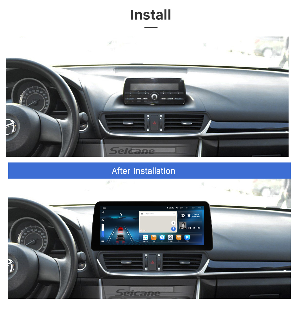 Seicane 12.3 inch Carplay Android 12.0 for 2016 2017 2018 2020 2021 MAZDA CX-4 Stereo GPS navigation system with Bluetooth 