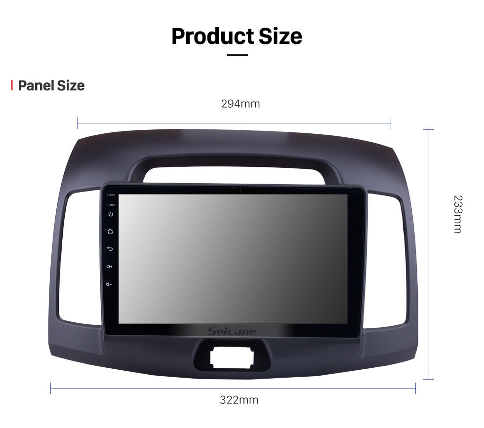 Seicane 9 pulgadas 2007-2011 Hyundai Elantra Android 8.1 Radio Sistema de navegación GPS con Mirror link Bluetooth OBD2 DVR TV digital TPMS Control del volante Seicane 9 pulgadas 2007-2011 Hyundai Elantra Android 8.1 Radio Sistema de navegación GPS con Mirror link Bluetooth OBD2 DVR TV digital TPMS Control del volante