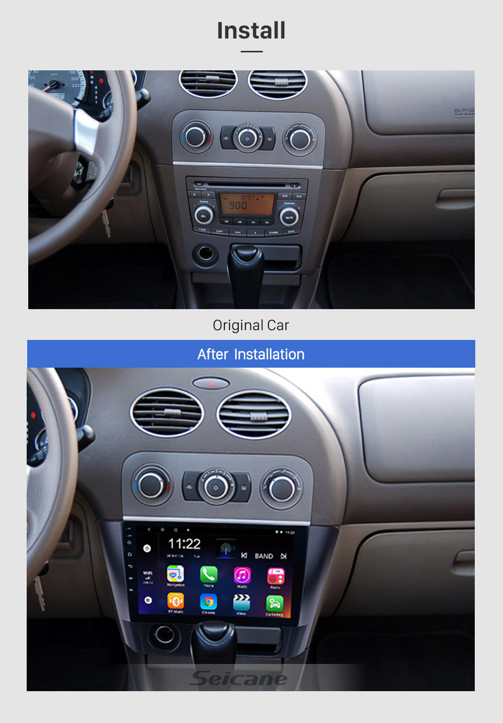 Seicane 2014 2015 2016 Mitsubishi Lancer Android 8.1 автоматический стереофонический 9-дюймовый HD-сенсорный экран Радиоуправление с GPS-навигацией WiFi FM Bluetooth Музыка Поддержка USB Зеркальная связь Резервная камера Управление рулевым колесом TPMS DVR Seicane 2014 2015 2016 Mitsubishi Lancer Android 8.1 автоматический стереофонический 9-дюймовый HD-сенсорный экран Радиоуправление с GPS-навигацией WiFi FM Bluetooth Музыка Поддержка USB Зеркальная связь Резервная камера Управление рулевым колесом TPMS DVR
