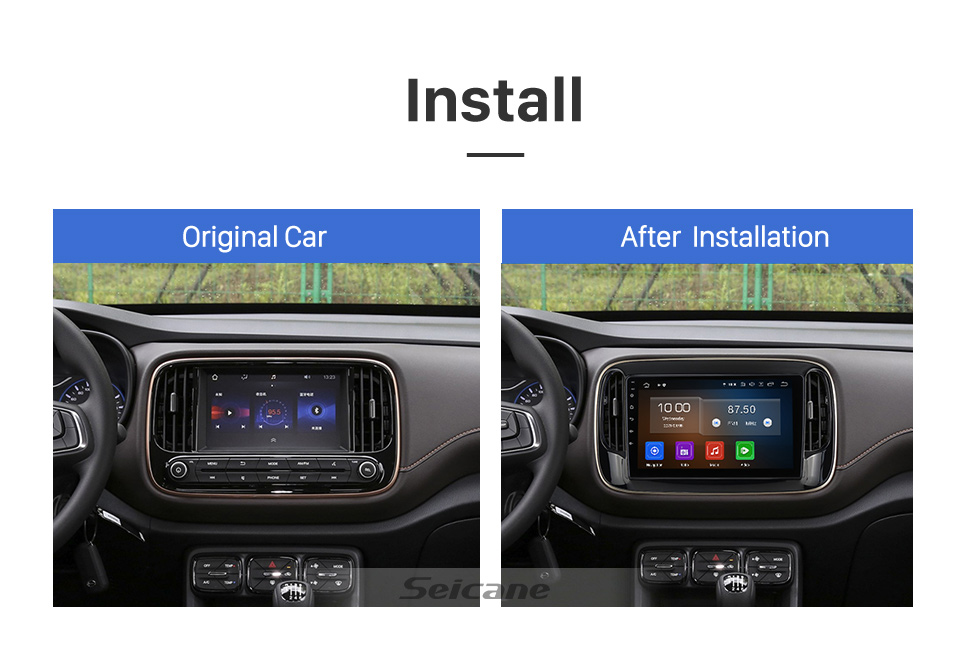 Seicane Écran tactile HD Carplay 9 pouces Android 13.0 pour 2017 2018 2019 2020 TRUMPCHI GS3 Radio Système de navigation GPS Prise en charge Bluetooth Caméra de recul