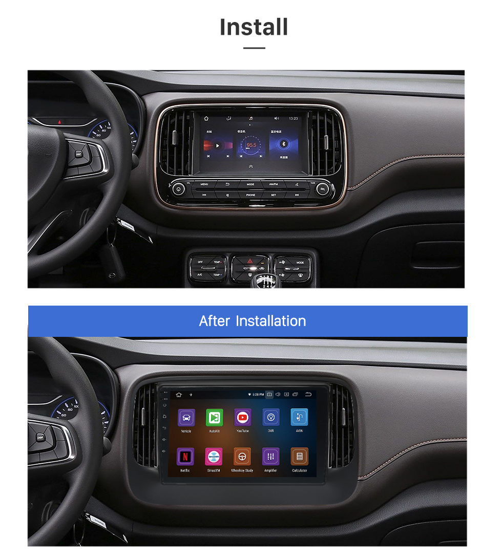 Seicane Écran tactile HD Carplay 9 pouces Android 13.0 pour 2017 2018 2019 2020 TRUMPCHI GS3 Radio Système de navigation GPS Prise en charge Bluetooth Caméra de recul