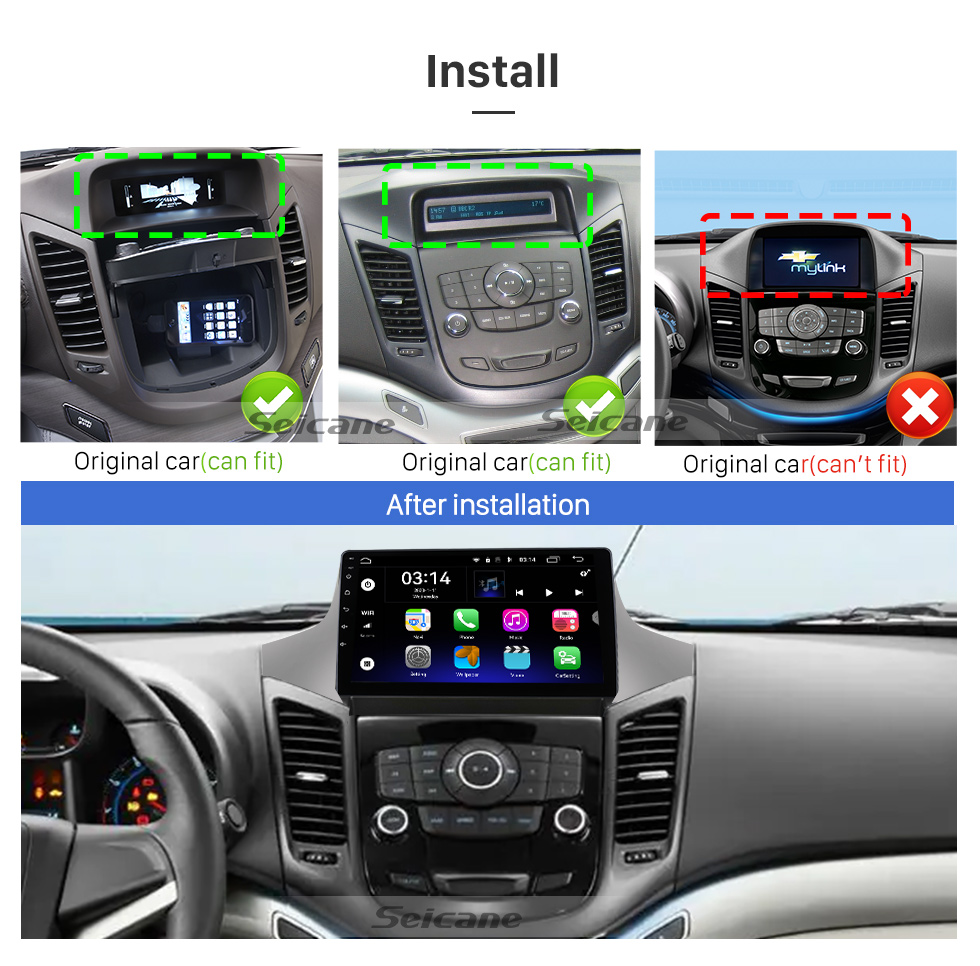 Seicane Android 13.0 HD Touchscreen 9 inch for 2009 2010 2011 2012 CHEVROLET ORLANDO Radio GPS Navigation System with Bluetooth support Carplay Rear camera