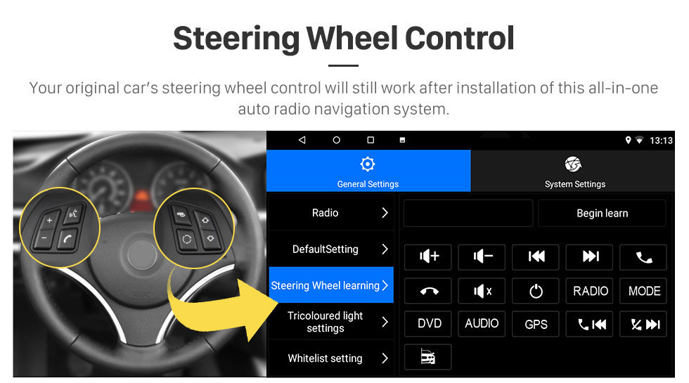 Seicane 10.1 inch Android 8.1 2012 VW Volkswagen Passat Radio with 3G Wifi Bluetooth Mirror Link Touchscreen Steering Wheel Control
