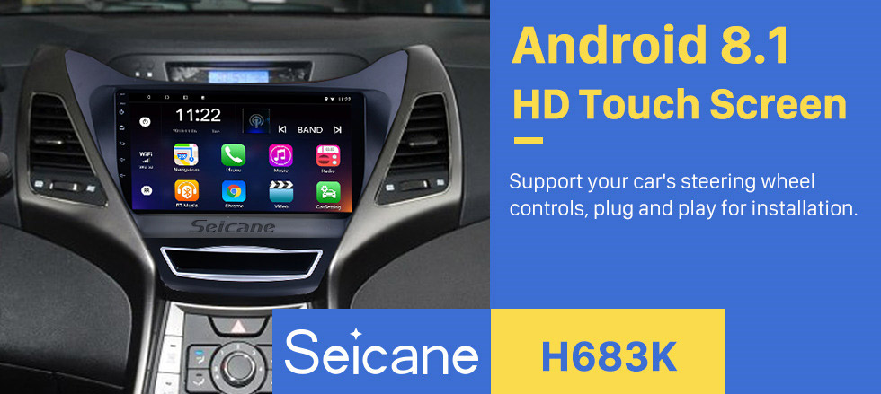 Seicane Android 8.1 2012-2014 Hyundai Elantra 9 inch HD Touchscreen Radio Bluetooth GPS Navigation Multimedia Player WIFI USB Carplay SWC support OBD DVR Seicane Android 8.1 2012-2014 Hyundai Elantra 9 inch HD Touchscreen Radio Bluetooth GPS Navigation Multimedia Player WIFI USB Carplay SWC support OBD DVR