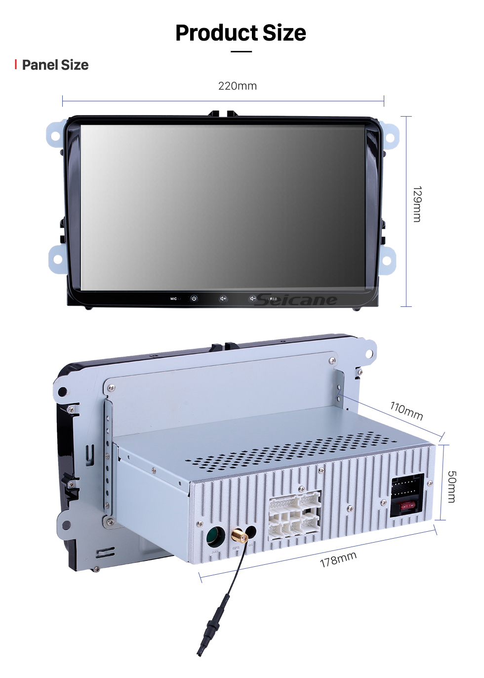 Seicane 9 pulgadas Android 8.1 HD 1024 * 600 Radio con pantalla táctil para VW Volkswagen SKODA universal Asiento con navegación GPS WIFI Bluetooth Música Enlace del volante Control del volante 1080P Seicane 9 pulgadas Android 8.1 HD 1024 * 600 Radio con pantalla táctil para VW Volkswagen SKODA universal Asiento con navegación GPS WIFI Bluetooth Música Enlace del volante Control del volante 1080P