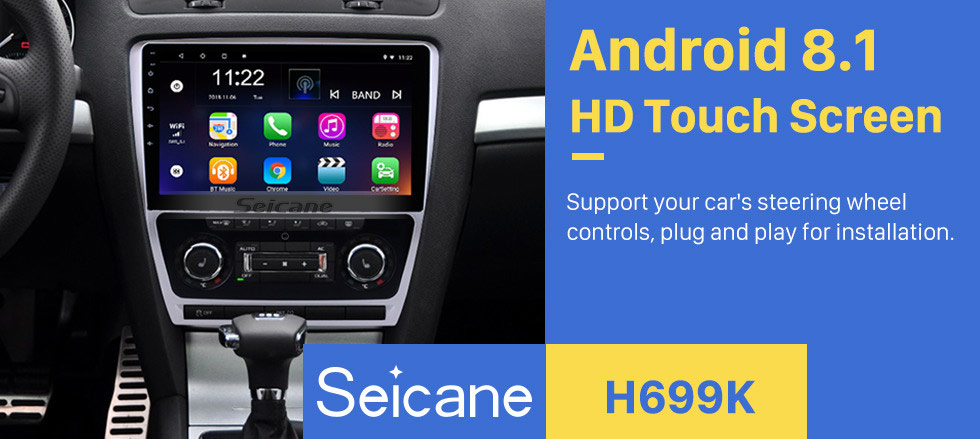 Seicane 10,1 pouces Android 8.1 HD Écran tactile 2007-2014 VW Volkswagen SKODA Octavia Radio GPS Unité de tête Bluetooth Lien rétroviseur OBD2 TPMS DVR Caméra de recul TV numérique Commande au volant 3G Wifi Seicane 10,1 pouces Android 8.1 HD Écran tactile 2007-2014 VW Volkswagen SKODA Octavia Radio GPS Unité de tête Bluetooth Lien rétroviseur OBD2 TPMS DVR Caméra de recul TV numérique Commande au volant 3G Wifi