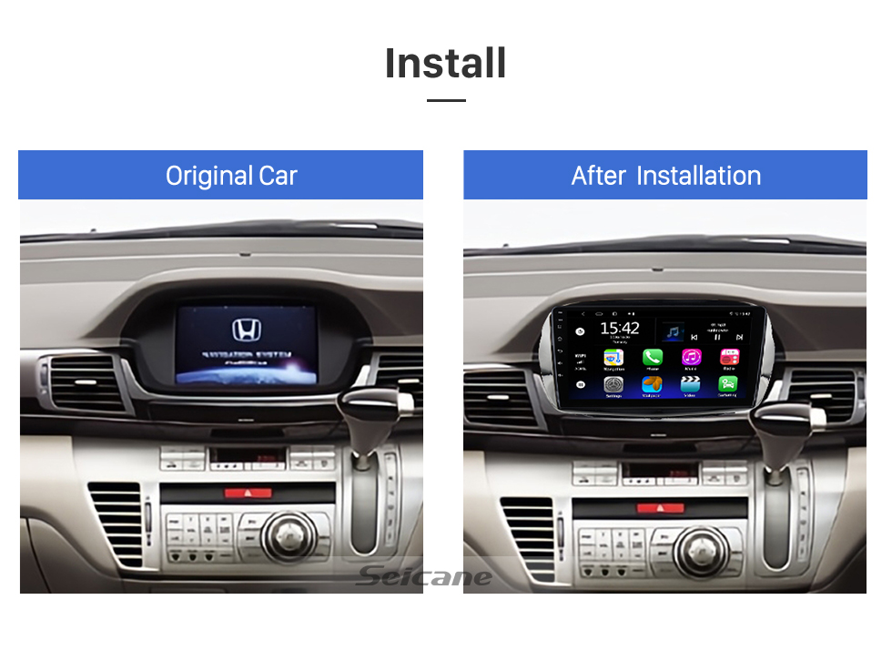 Seicane 10.1 Inch HD Touchscreen for 2004 2005 2006-2009 HONDA EDIX GPS Navi Bluetooth Car Radio Repair Support HD Digital TV