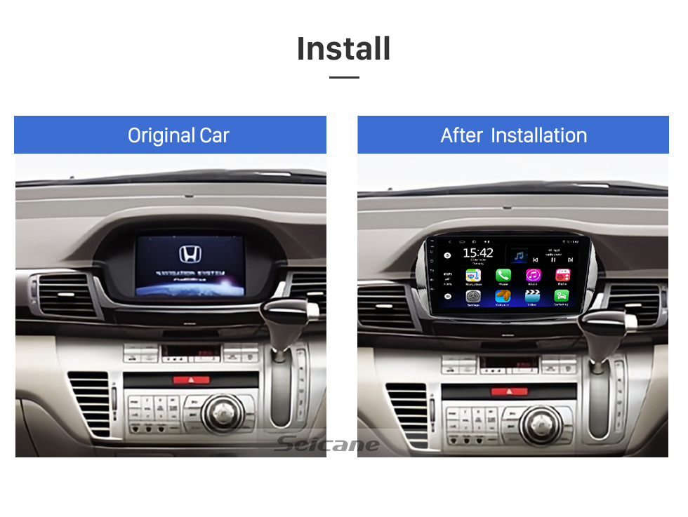 Seicane 10,1 Zoll HD Touchscreen für 2004 2005 2006–2009 HONDA EDIX GPS Navi Bluetooth Autoradio Reparatur Unterstützung HD Digital TV