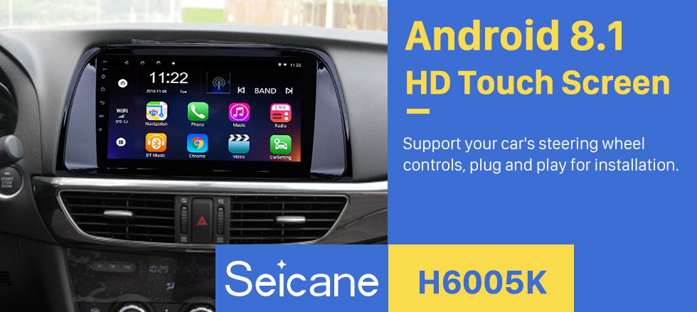 Seicane 9 pulgadas 2012-2015 Mazda CX-5 1024 * 600 Pantalla táctil Android 8.1 Sistema de navegación GPS con WIFI Bluetooth Música USB OBD2 AUX Radio de respaldo Control del volante Seicane 9 pulgadas 2012-2015 Mazda CX-5 1024 * 600 Pantalla táctil Android 8.1 Sistema de navegación GPS con WIFI Bluetooth Música USB OBD2 AUX Radio de respaldo Control del volante