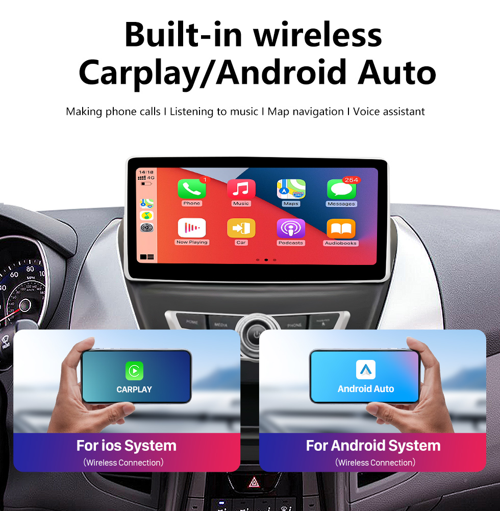Seicane Android 10.0 Carplay 10,25 pouces 1920 * 720 Full Fit Screen pour 2014 2015 2016 2017 Hyundai Elantra Radio de navigation GPS avec Bluetooth
