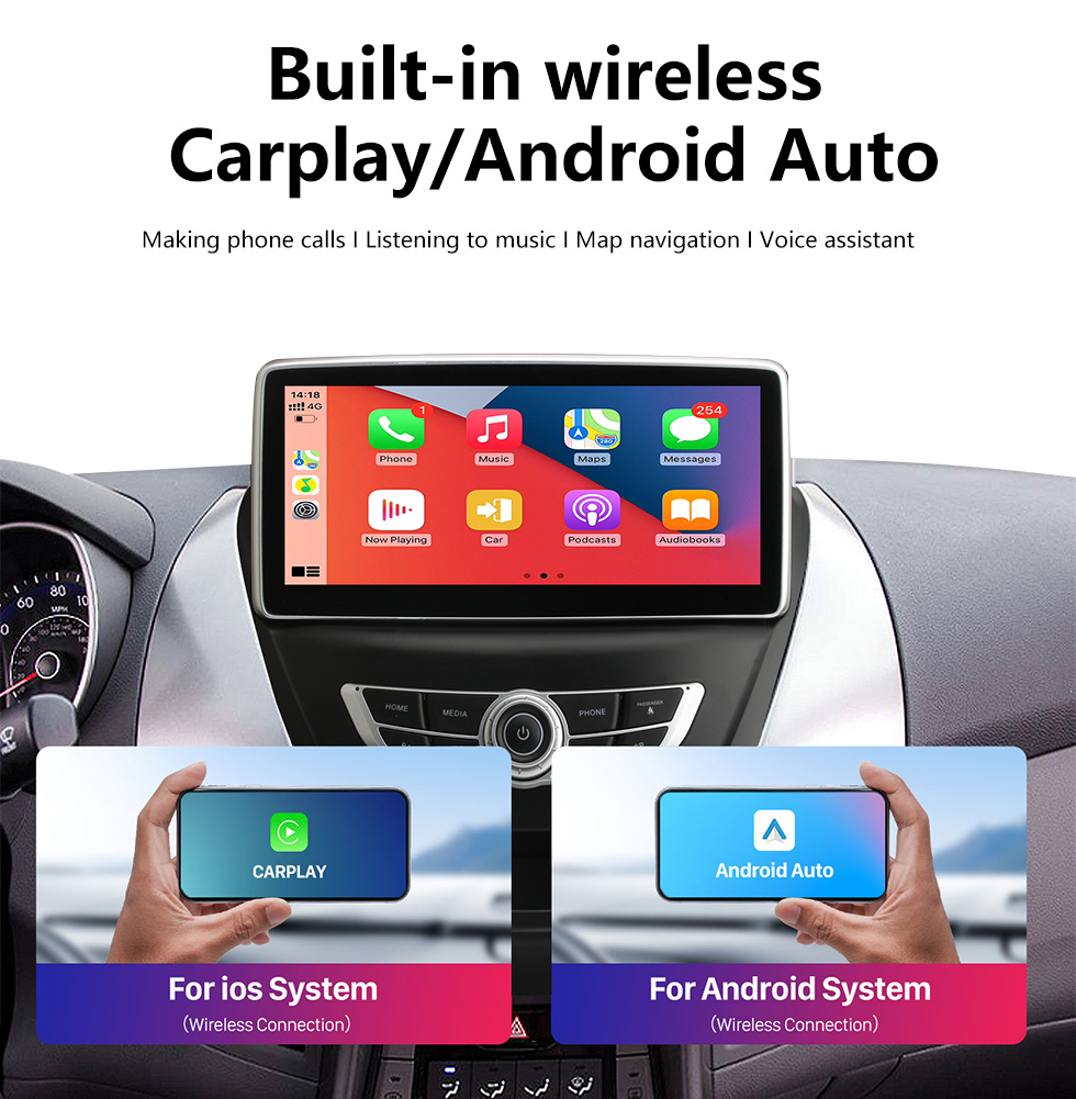 Seicane Android 10.0 Carplay 10,25 polegadas 1920*720 Full Fit Screen para 2014 2015 2016 2017 Hyundai Elantra GPS Navigation Radio com bluetooth