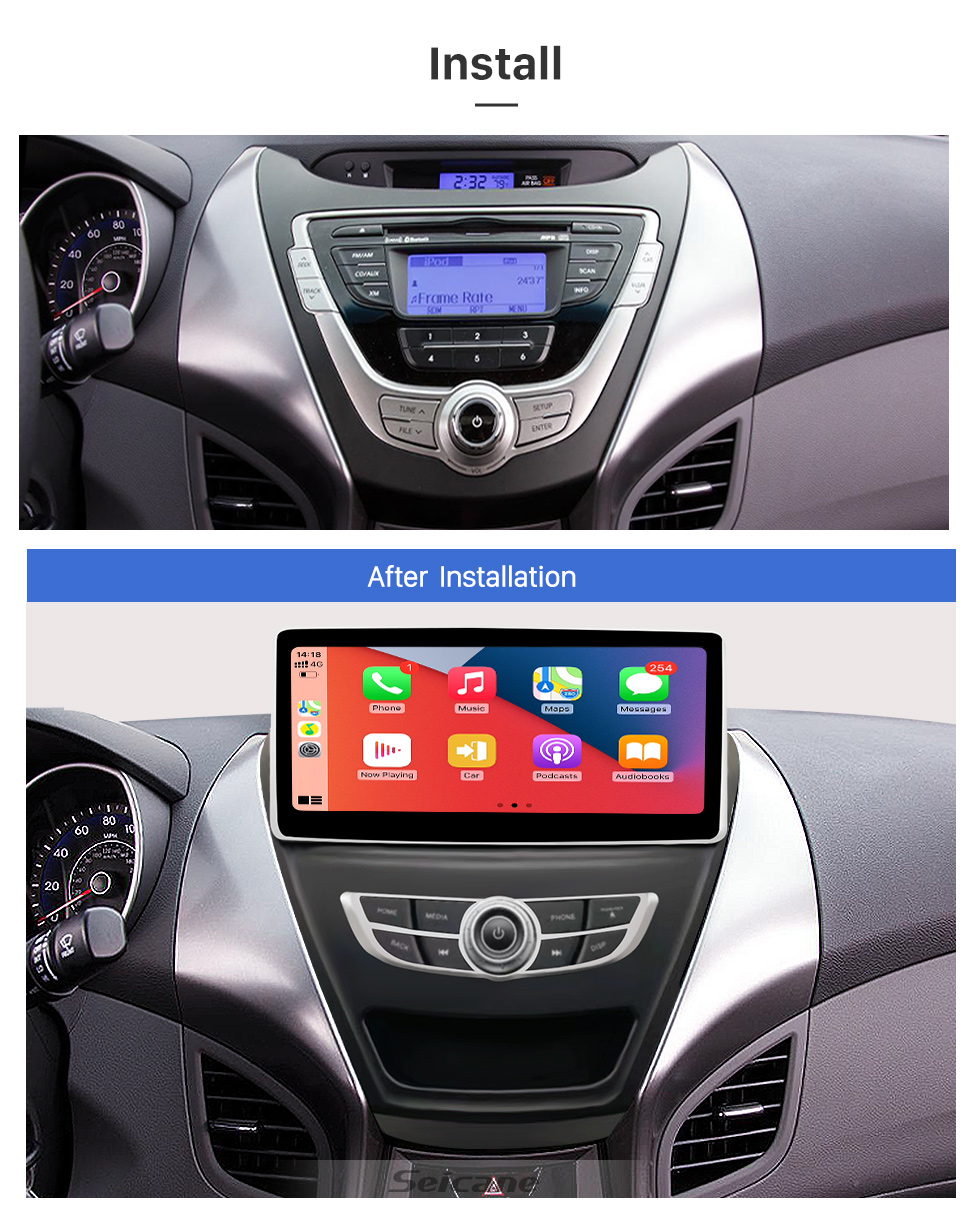 Seicane Android 10.0 Carplay 10,25 polegadas 1920*720 Full Fit Screen para 2014 2015 2016 2017 Hyundai Elantra GPS Navigation Radio com bluetooth