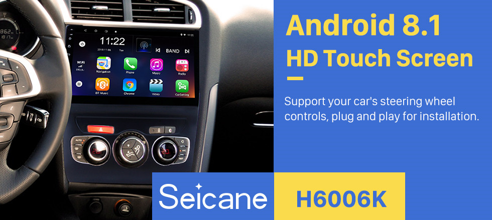 Seicane 10,1 Zoll HD-Touchscreen Android 8.1 GPS-Navigationssystem Bluetooth-Radio für 2013 2014 2015 Citroen C4 Lenkradsteuerung DVR-Rückfahrkamera WIFI OBD Seicane 10,1 Zoll HD-Touchscreen Android 8.1 GPS-Navigationssystem Bluetooth-Radio für 2013 2014 2015 Citroen C4 Lenkradsteuerung DVR-Rückfahrkamera WIFI OBD
