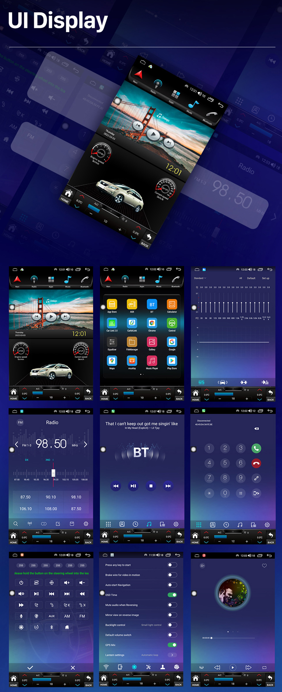 Seicane Carplay 12,1 pouces Android 10.0 HD à écran tactile Android Auto Radio de navigation GPS pour 2008 2009 2010-2016 F250 350 avec Bluetooth Seicane Carplay 12,1 pouces Android 10.0 HD à écran tactile Android Auto Radio de navigation GPS pour 2008 2009 2010-2016 F250 350 avec Bluetooth