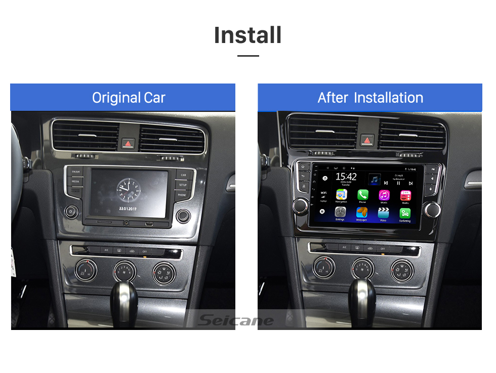 Seicane Pour 2017 VOLKSWAGEN GOLF 7 Radio 9 pouces Android 13.0 HD Système de navigation GPS à écran tactile avec prise en charge Bluetooth Carplay OBD2 Seicane Pour 2017 VOLKSWAGEN GOLF 7 Radio 9 pouces Android 13.0 HD Système de navigation GPS à écran tactile avec prise en charge Bluetooth Carplay OBD2