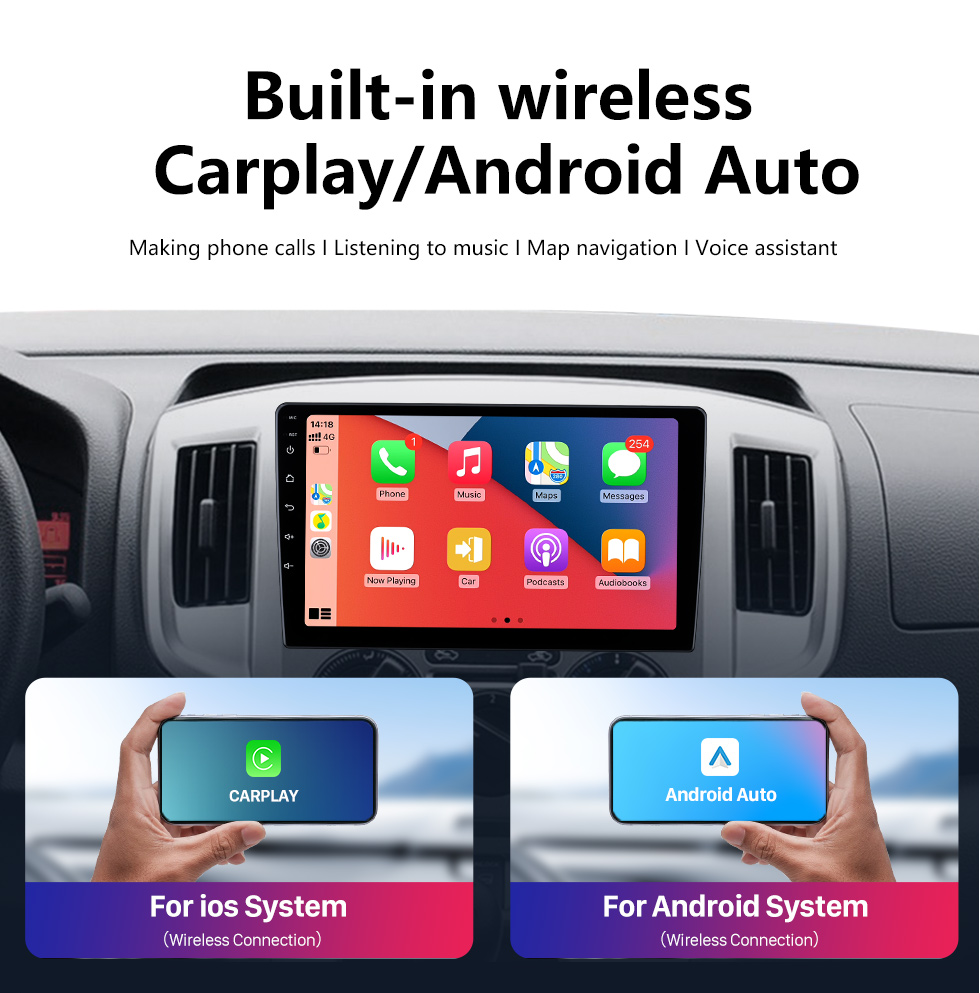 Seicane OEM 9 pulgadas Android 13.0 para 2004 2005 2006 2007-2012 KIA BONGO Radio Bluetooth HD Pantalla táctil Sistema de navegación GPS compatible con Carplay DAB +